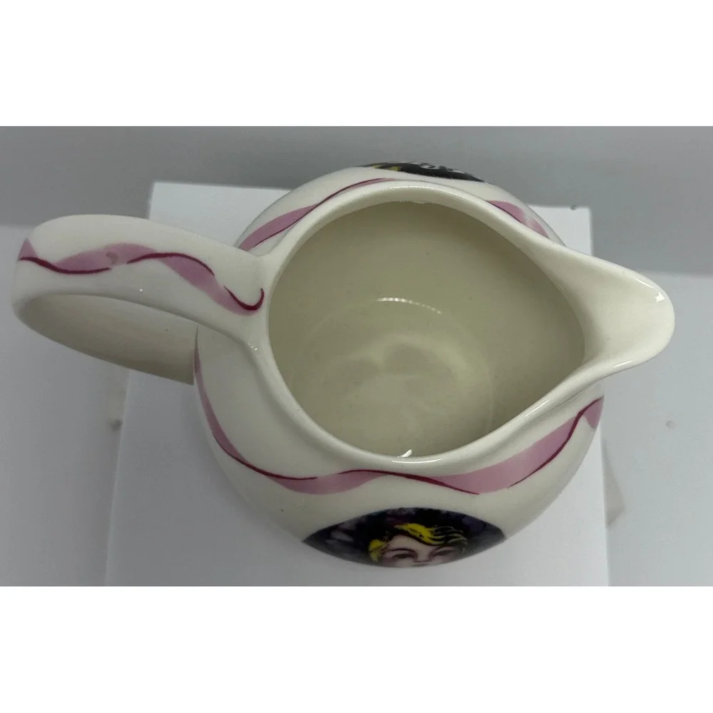 Paul Cardew Victorian Dolls Jasmine Creamer Pitcher Ceramic White Pink England